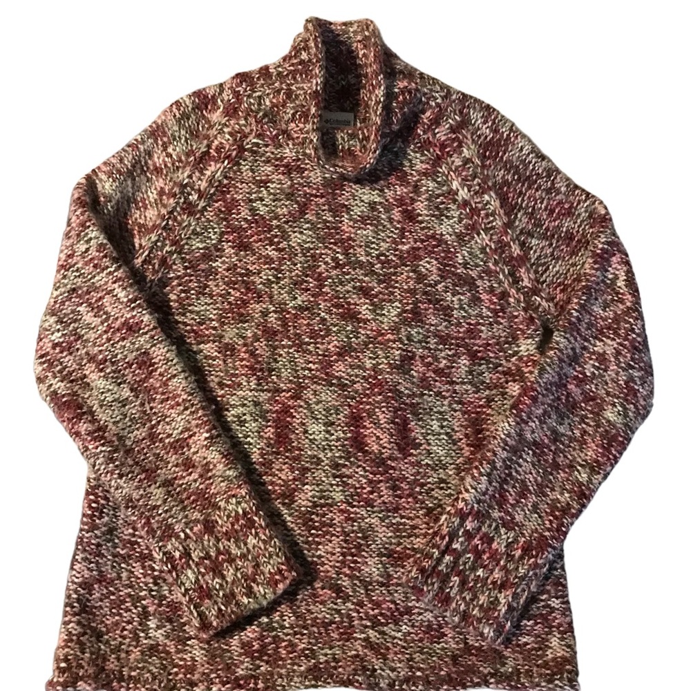 Columbia Multicolor Turtleneck Knitted Wool Blend Sweater Large - Picture 5 of 7